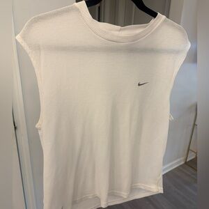 Nike White Muscle Tee